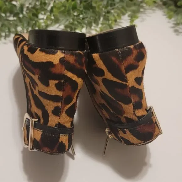 Sole Society Keema Fur Leopard Print Booties - Picture 9 of 13